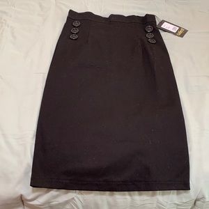 Collectif Hilda Black Pencil Skirt